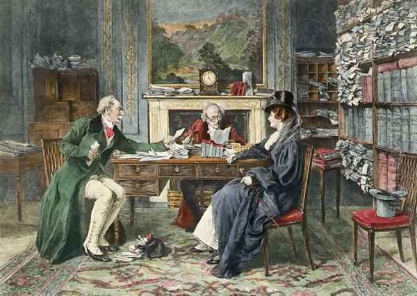 A Breach of Promise, published 1895 Oil Painting by Walter-Dendy Sadler