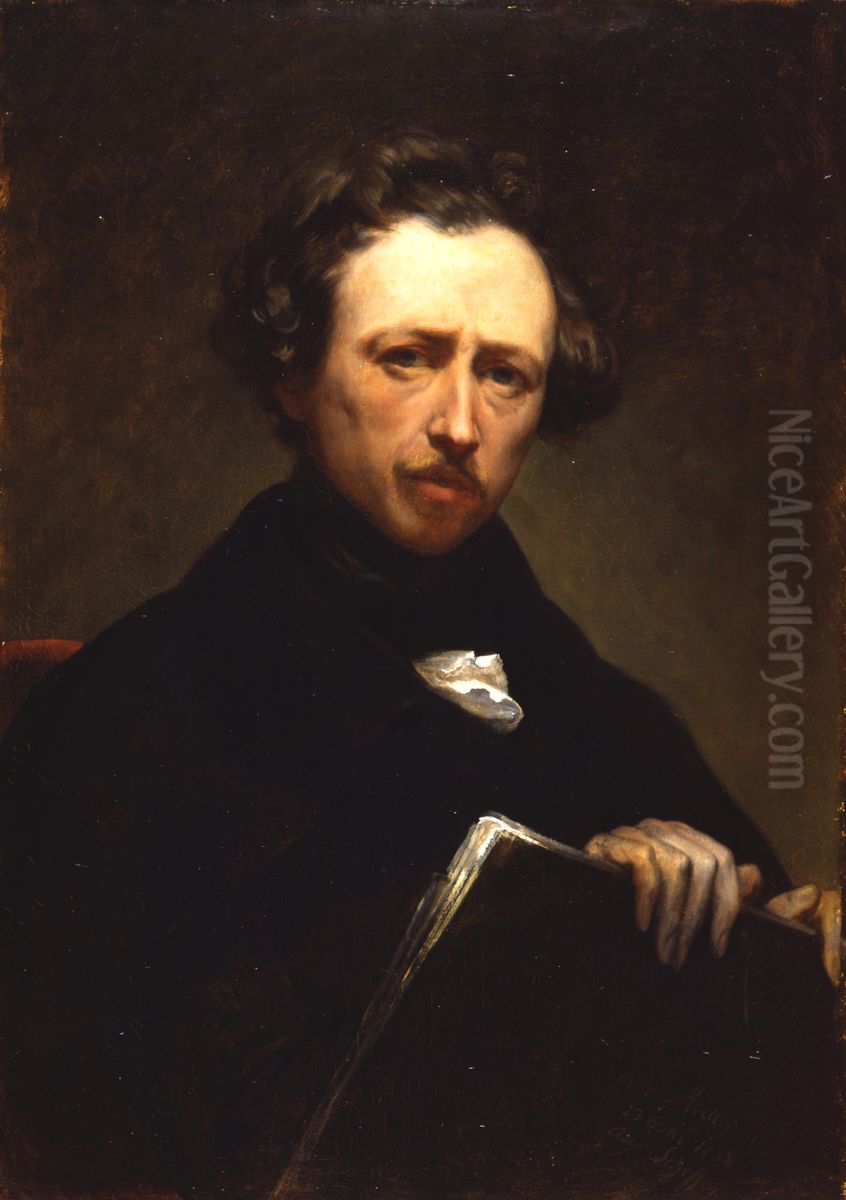 Self Portrait Oil Painting by Ary Scheffer