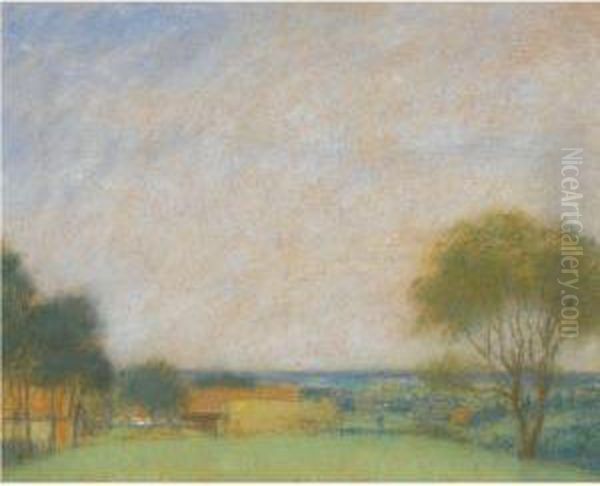 Landscape Oil Painting by Jozsef Rippl-Ronai