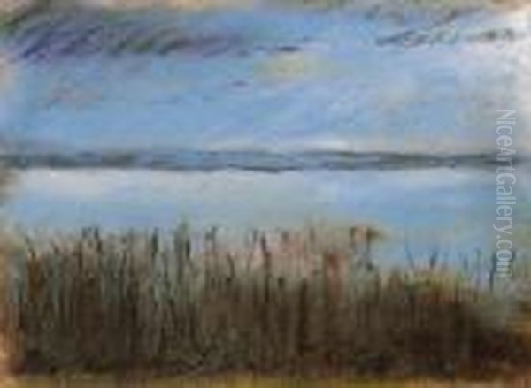 Evening By The Lake Balaton Oil Painting by Jozsef Rippl-Ronai