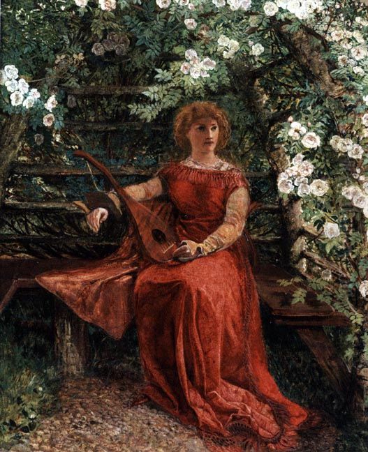 Fair Rosamund in her Bower Oil Painting by William Bell Scott