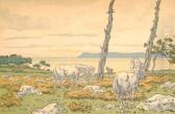 La Baie 1897 Oil Painting by Henry Parsons Riviere