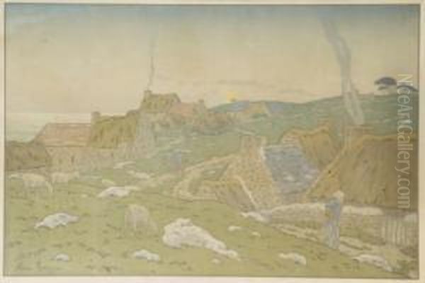 Le Hameau Oil Painting by Henry Parsons Riviere