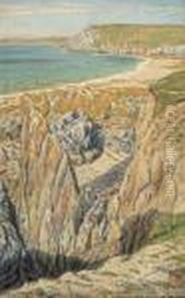 Morgat Oil Painting by Henry Parsons Riviere