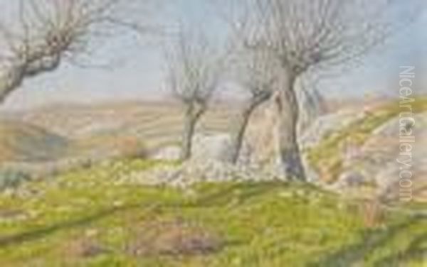 Hiver Oil Painting by Henry Parsons Riviere