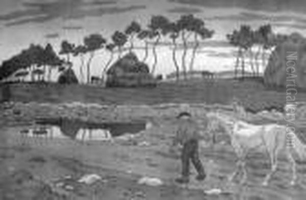  Le Crepuscule  Oil Painting by Henry Parsons Riviere