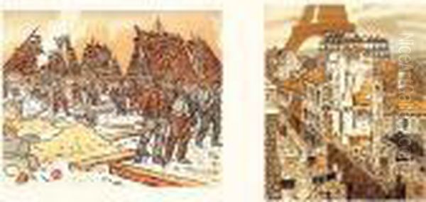 Reunion Des Planches Oil Painting by Henry Parsons Riviere