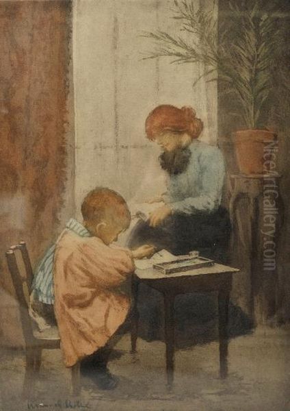 Le Petit Peintre Oil Painting by Manuel Robbe