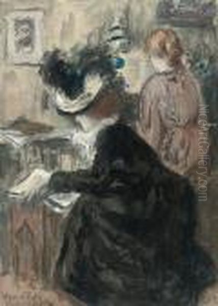 The Music Room Oil Painting by Manuel Robbe