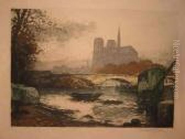 Notre Dame De Paris Oil Painting by Manuel Robbe