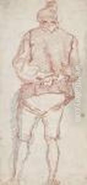 Homme Vu De Dos Oil Painting by Hubert Robert