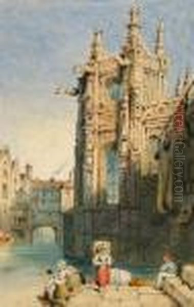 Church St. 
Pierre, 
Caen Oil Painting by David Roberts