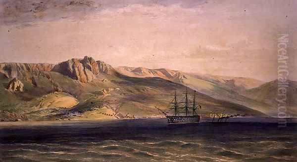 Prince Woronzoffs Palace, near Yalta, plate from The Seat of War in the East, pub. by Paul and Dominic Colnaghi and Co., 1856 Oil Painting by William Simpson