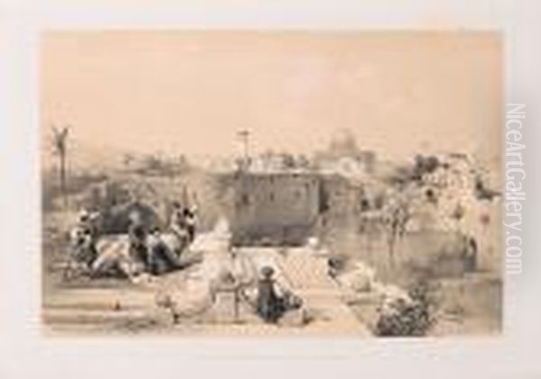 The Holy Land, Syria, Idumea, 
Arabia... With Historical Descriptions By The Revd George Croly, 3 Vol. Oil Painting by David Roberts