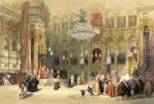 Roberts (david, R.a.) Jerusalem,
 April 12th 1839; Tsur, Ancient Tyre, From The Isthmus; Gaza Oil Painting by David Roberts