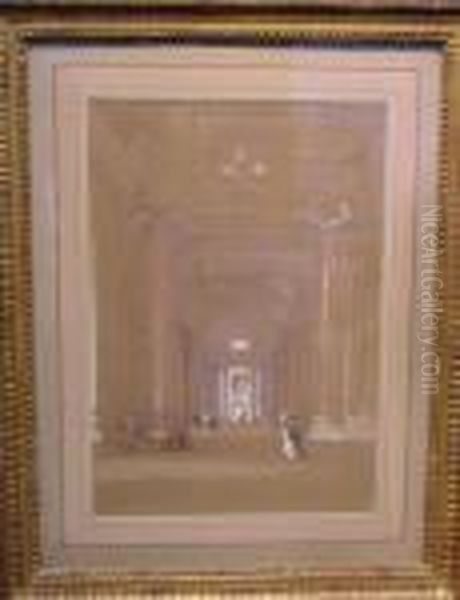 View In The Vatican Oil Painting by David Roberts