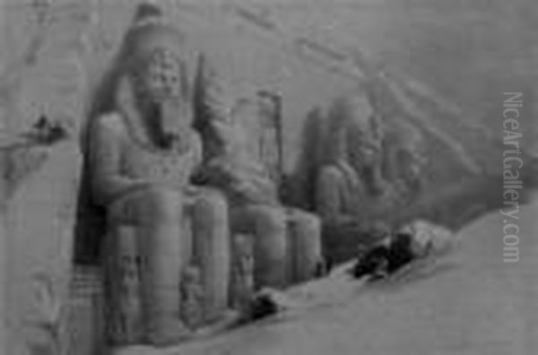 The Great Temple Of Aboo Simble, Nubia (abbey 272; 8) Oil Painting by David Roberts