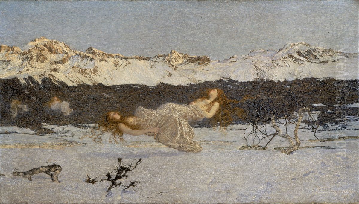 The Punishment of Lust Oil Painting by Giovanni Segantini