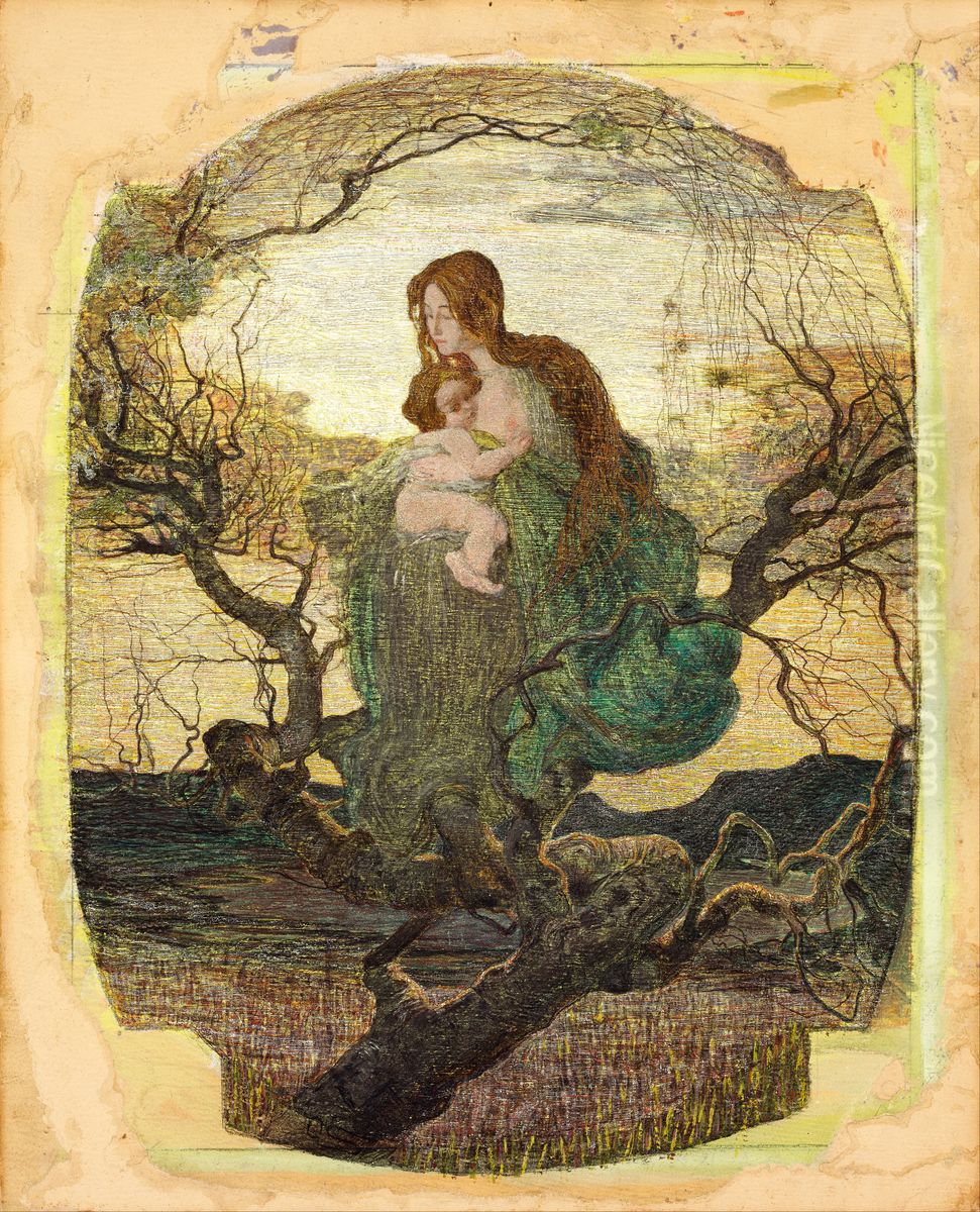 The Angel of Life Oil Painting by Giovanni Segantini