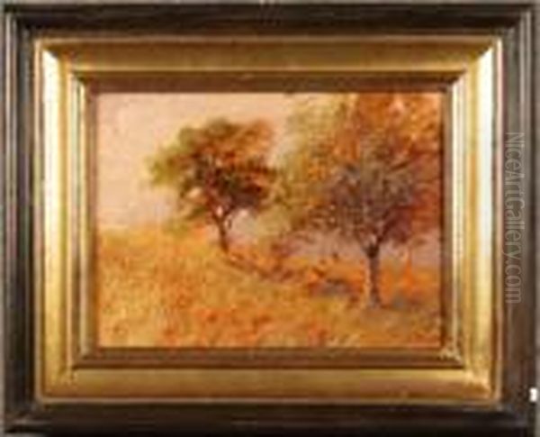 ''campagna Con Alberi E
Personaggi'' Oil Painting by Leonardo Roda