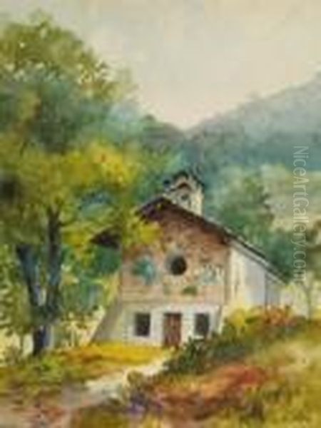 Chiesetta In Collina Oil Painting by Leonardo Roda