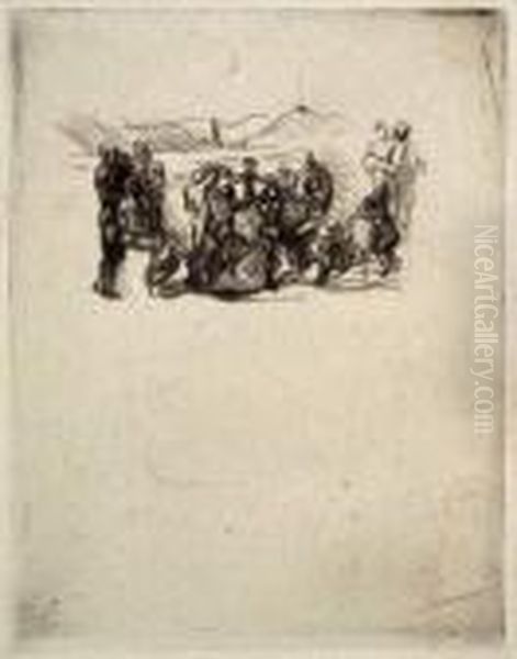 La Ronde, 1883-1884. Oil Painting by Auguste Rodin