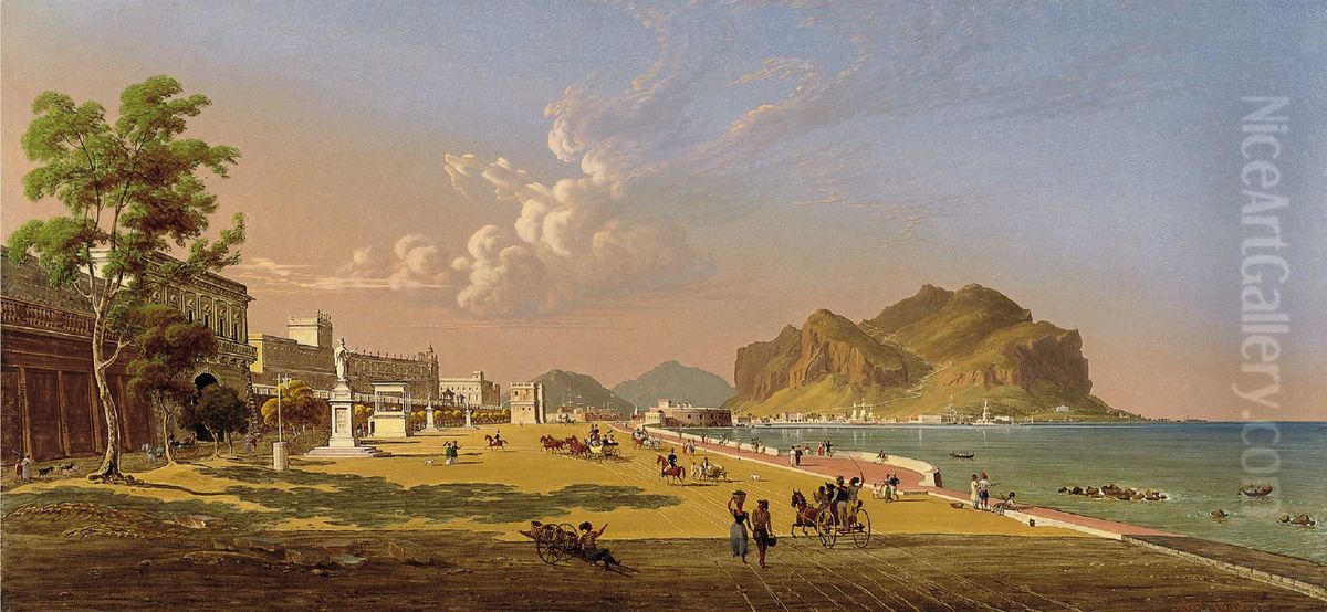 View of Palermo Oil Painting by Robert Salmon