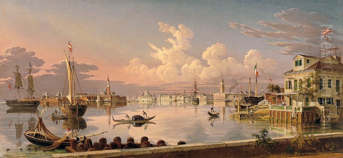 View of Venice Oil Painting by Robert Salmon