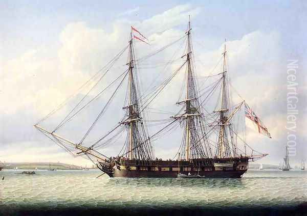 Sloop on the Mersey Oil Painting by Robert Salmon