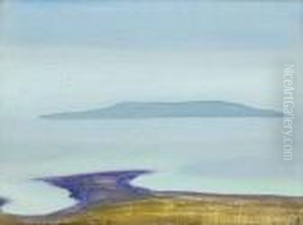 Isle On The Horizon Oil Painting by Nicolaj Konstantinov Roerich