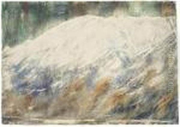 Berg Im Schnee Oil Painting by Christian Rohlfs