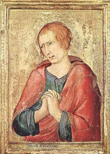 St John the Evangelist 1330-39 Oil Painting by Louis de Silvestre