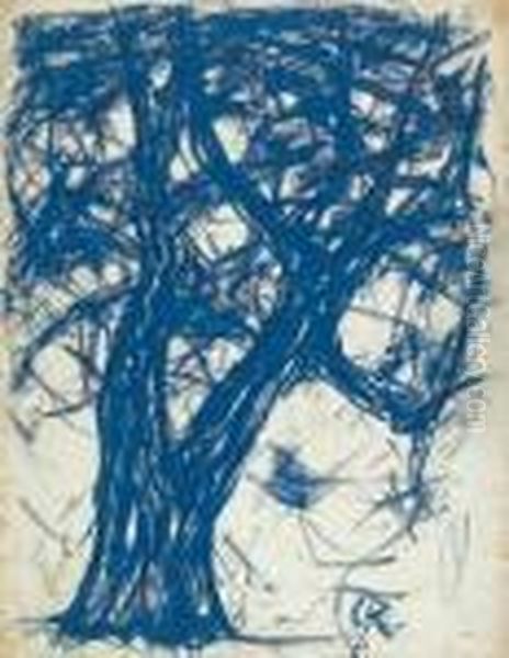 Baum Oil Painting by Christian Rohlfs