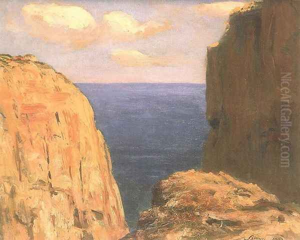 Capri 1903 Oil Painting by Pal Merse Szinyei