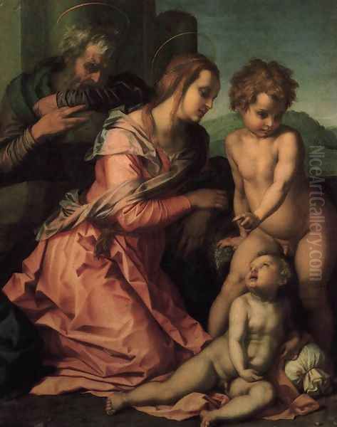 Holy Family 1520 Oil Painting by Andrea Del Sarto