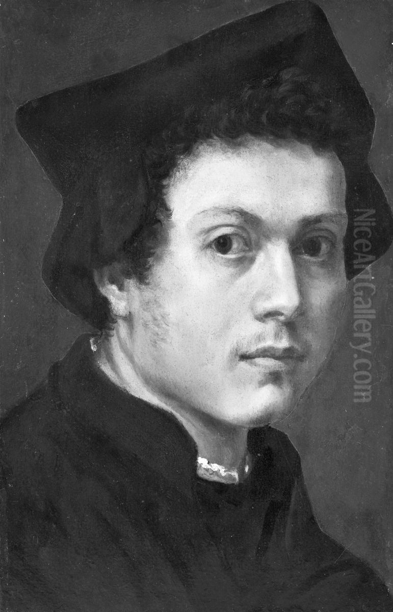 Head Of A Young Man Oil Painting by Andrea Del Sarto
