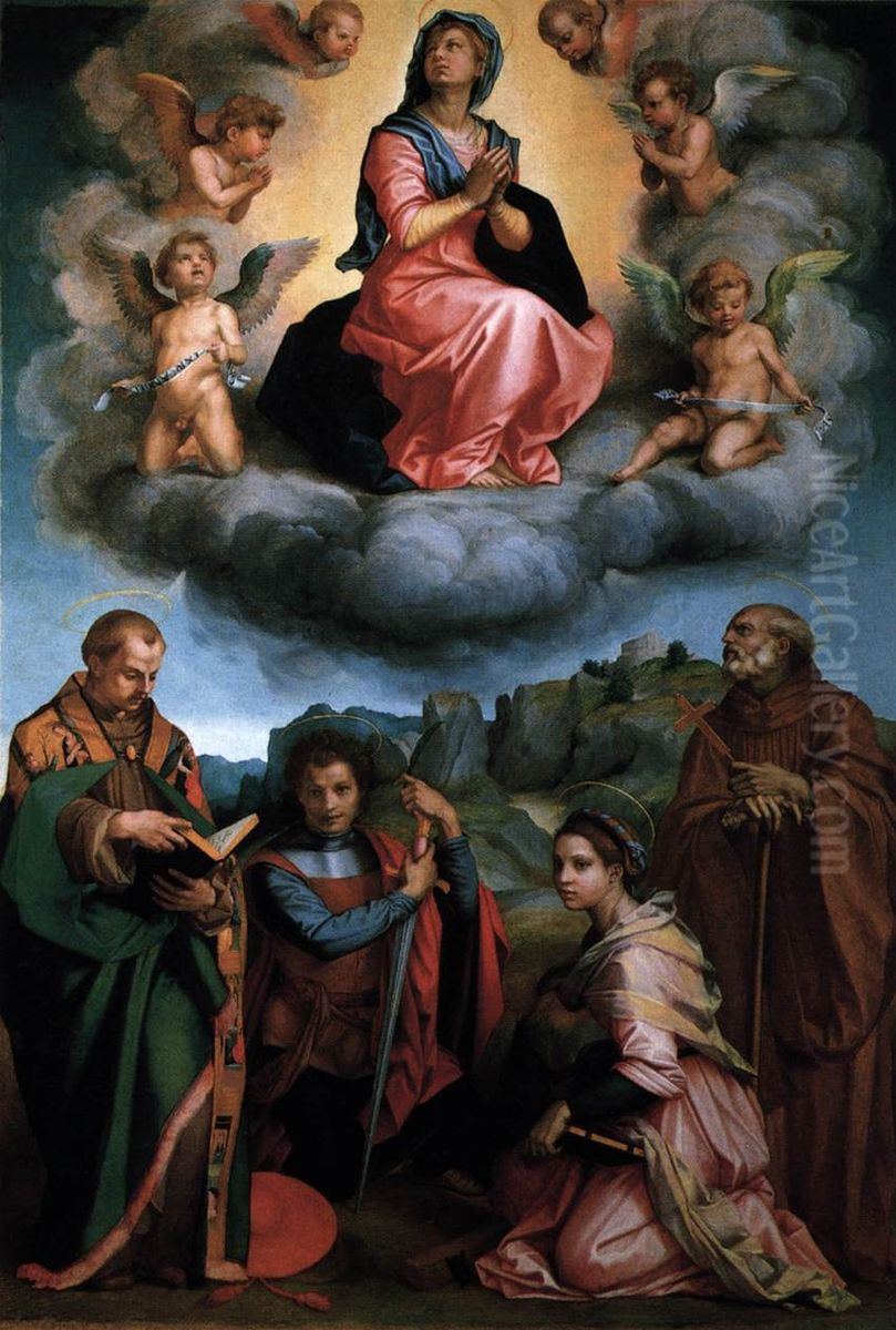 Assumption of the Virgin Oil Painting by Andrea Del Sarto