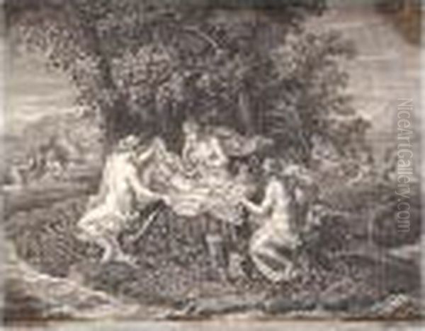 Escena Mitol gica Oil Painting by Giulio Romano (Orbetto)