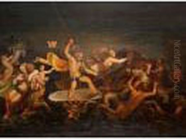 Il Trionfo Di Nettuno Oil Painting by Giulio Romano (Orbetto)
