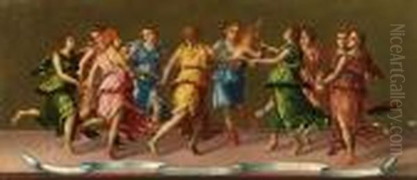 Apollo And The Muses Oil Painting by Giulio Romano (Orbetto)