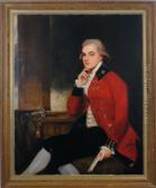 Portrait Of Colonel W. Kirkpatrick, Seated At A Table In Uniform Oil Painting by George Romney