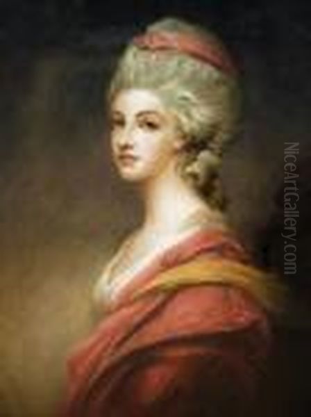 Portrait Of Mrs Whatman Oil Painting by George Romney