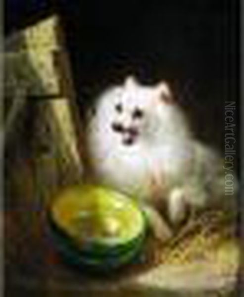 Chien Dans Un Poulailler Oil Painting by Henriette Ronner-Knip