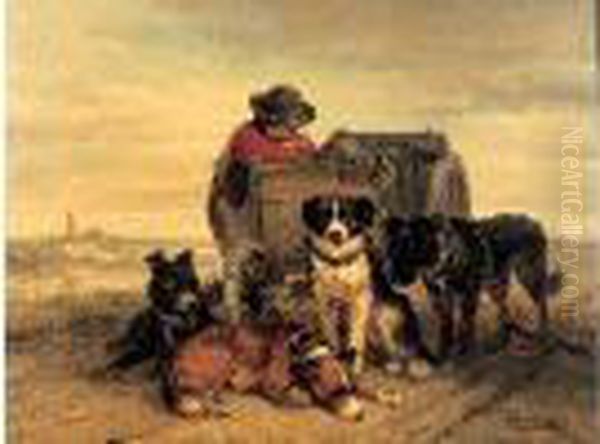 Le Petit Ramasseur De Moules Oil Painting by Henriette Ronner-Knip