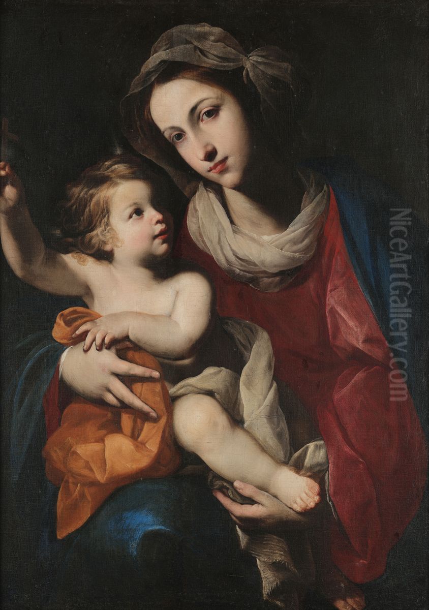 Virgin and Child Oil Painting by Massimo Stanzione