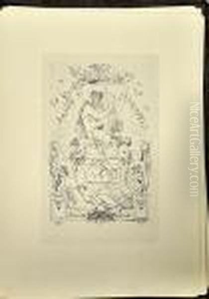 Titelblatter Oil Painting by Felicien Rops