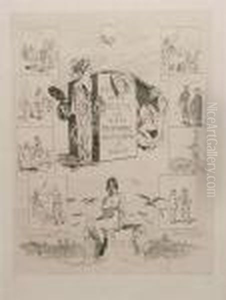 'le Bas-fonds De La Societe' Oil Painting by Felicien Rops