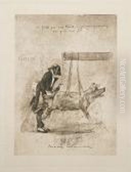 Medecine Experimentale Oil Painting by Felicien Rops