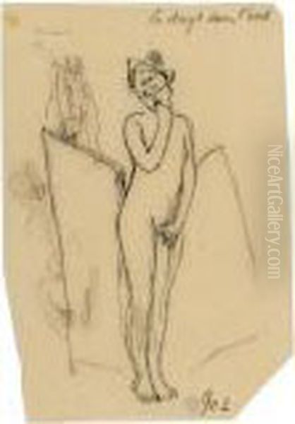 Le Doigt Oil Painting by Felicien Rops