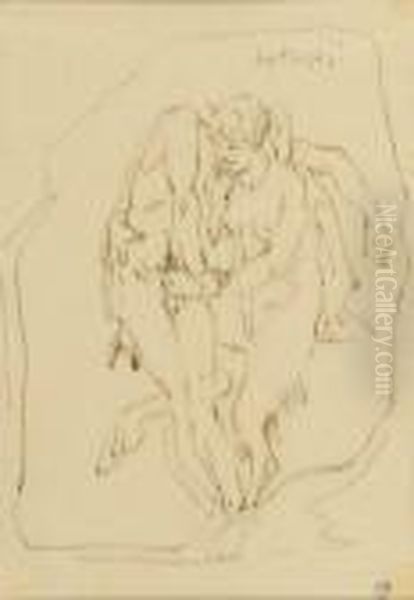 Untitled Oil Painting by Felicien Rops